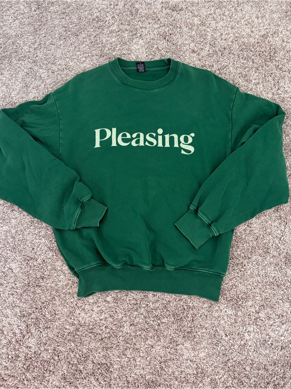 Harry Styles Pleasing Crewneck Sweatshirt in Green